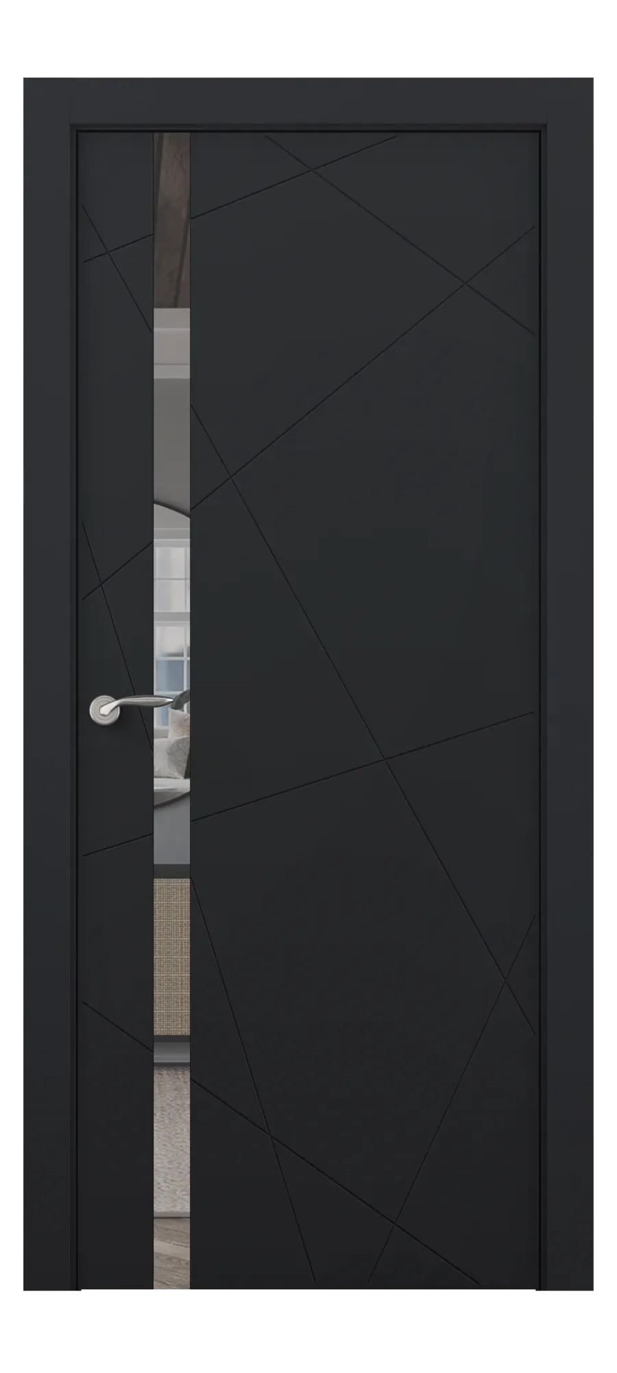 Interior door Gradient 2 black shagreen