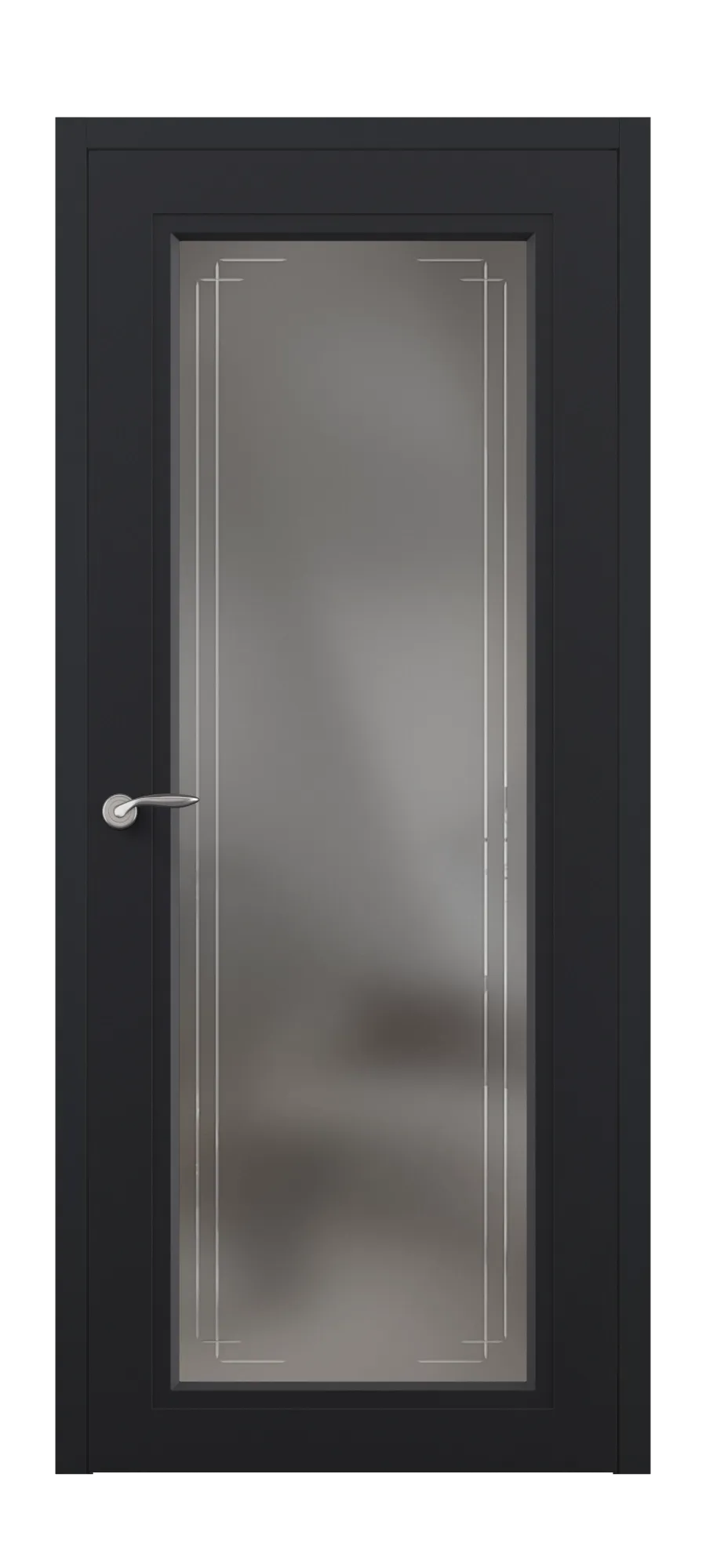  Interior door Neoclassic 01 black shagreen (top)