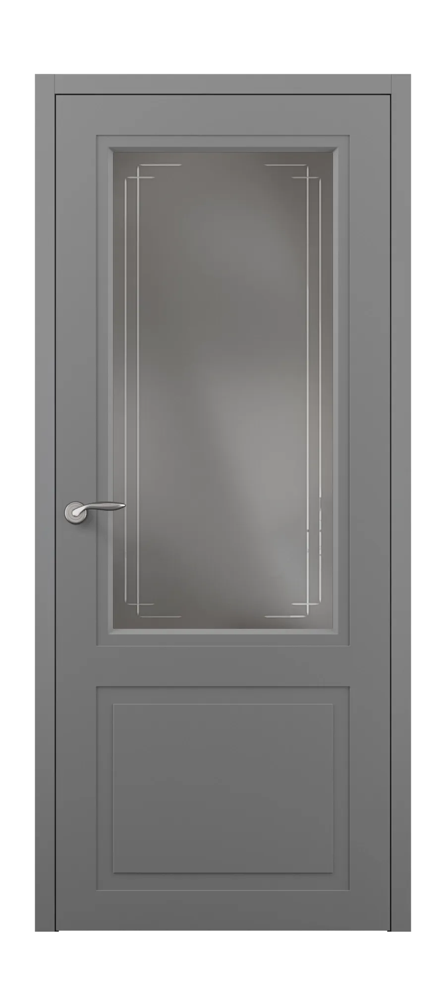  Бөлмеаралық есік Neoclassic 02 ral 7037 (жоғарыдан)