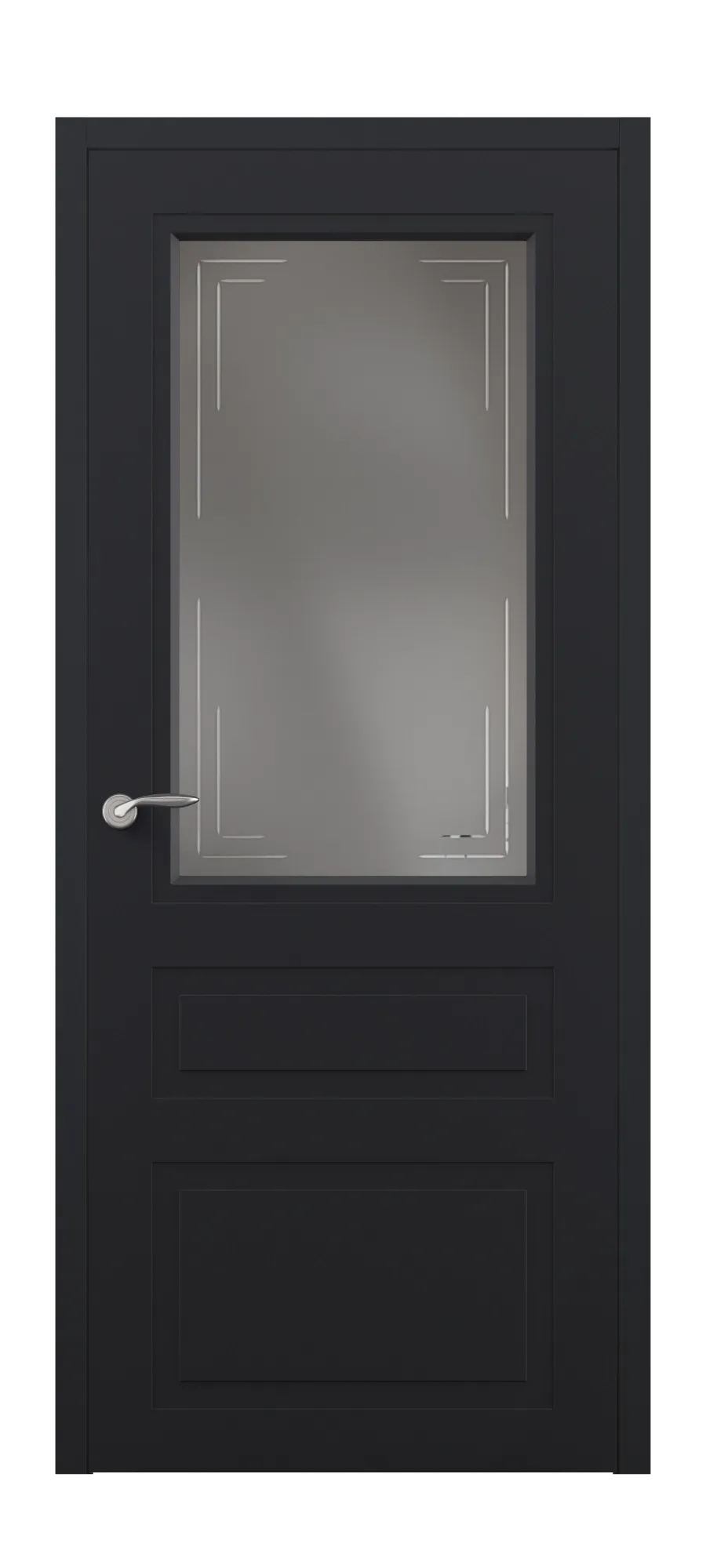 Interior door Neoclassic 03 black shagreen