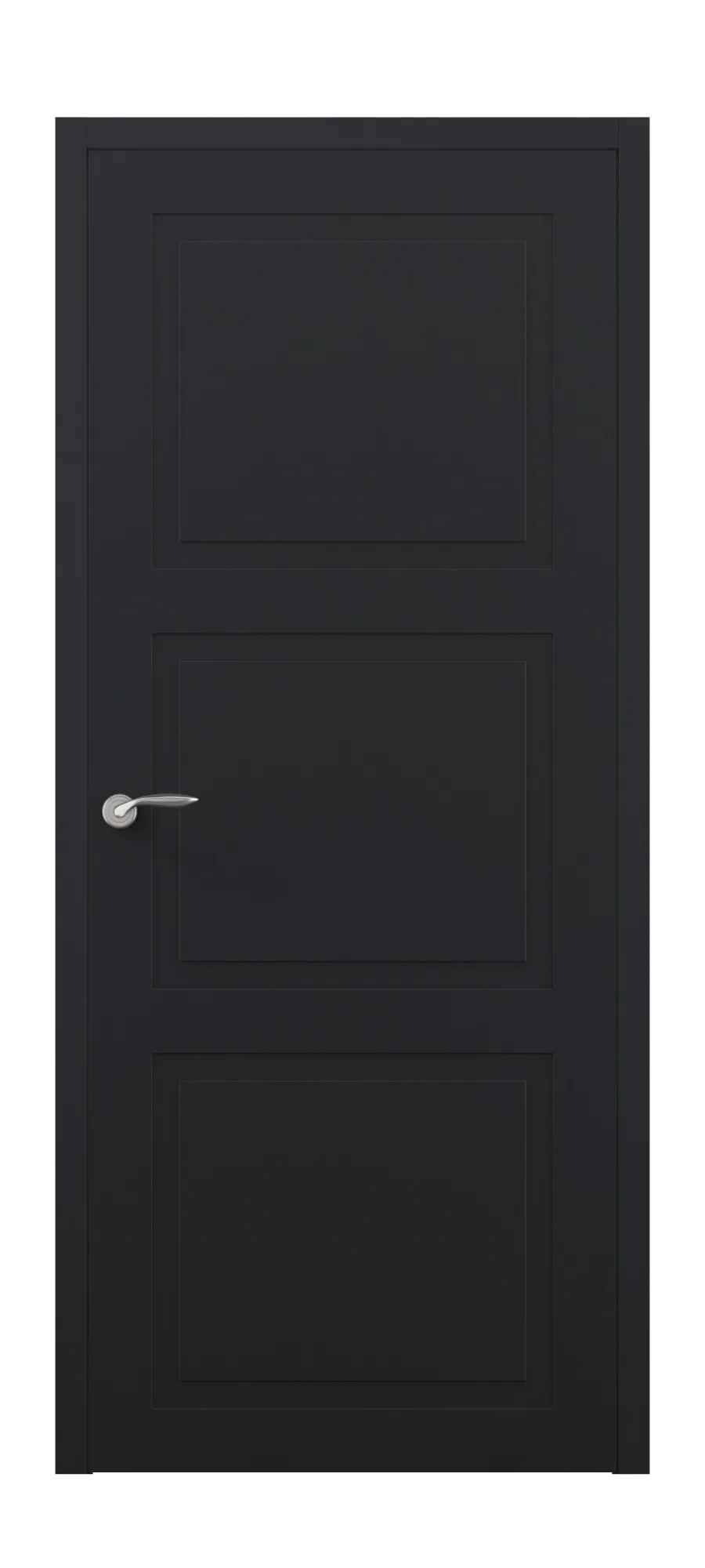 Interior door Neoclassic 4 black shagreen