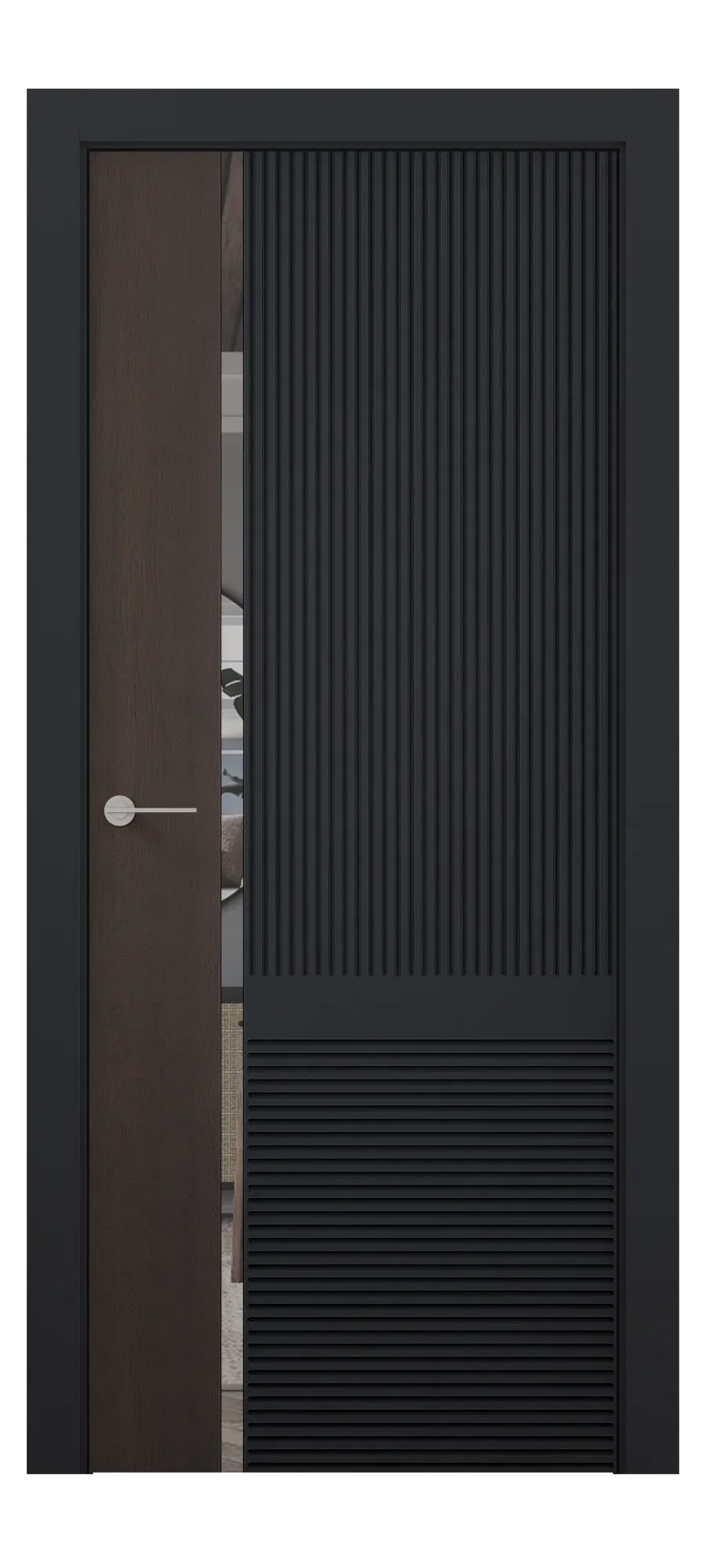 Interior door Perfectum 04 black shagreen