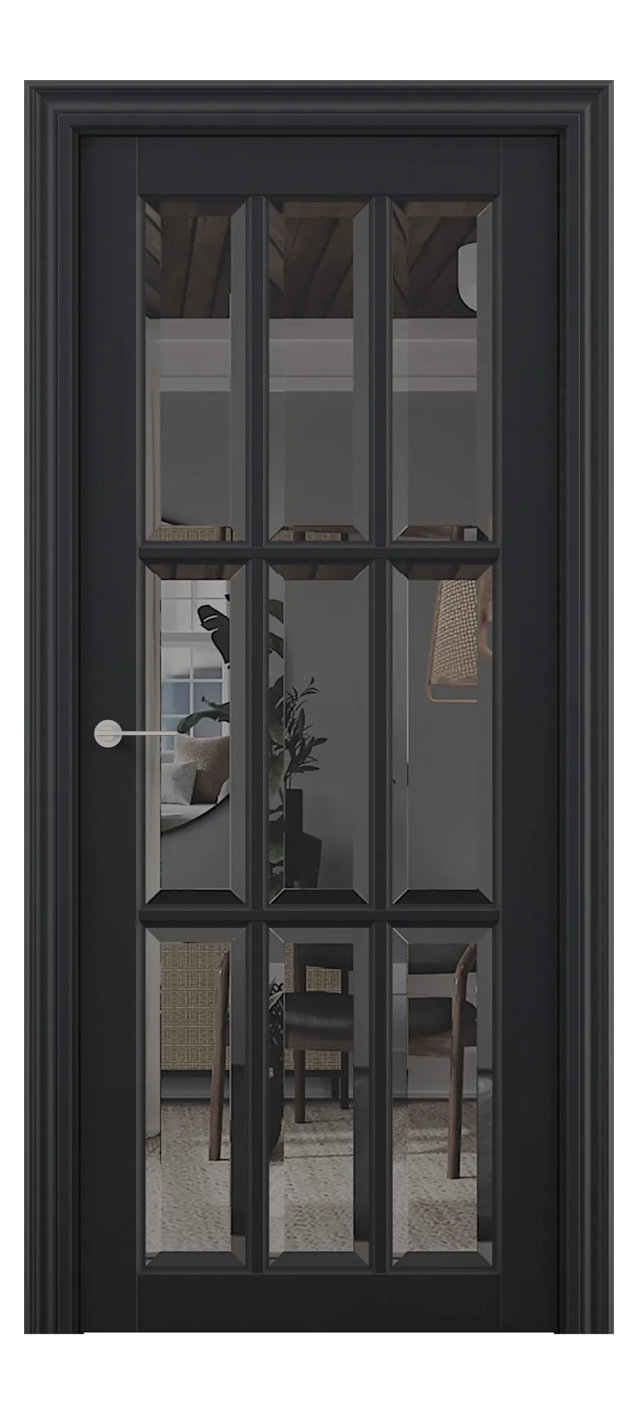 Interior door S 020 black shagreen