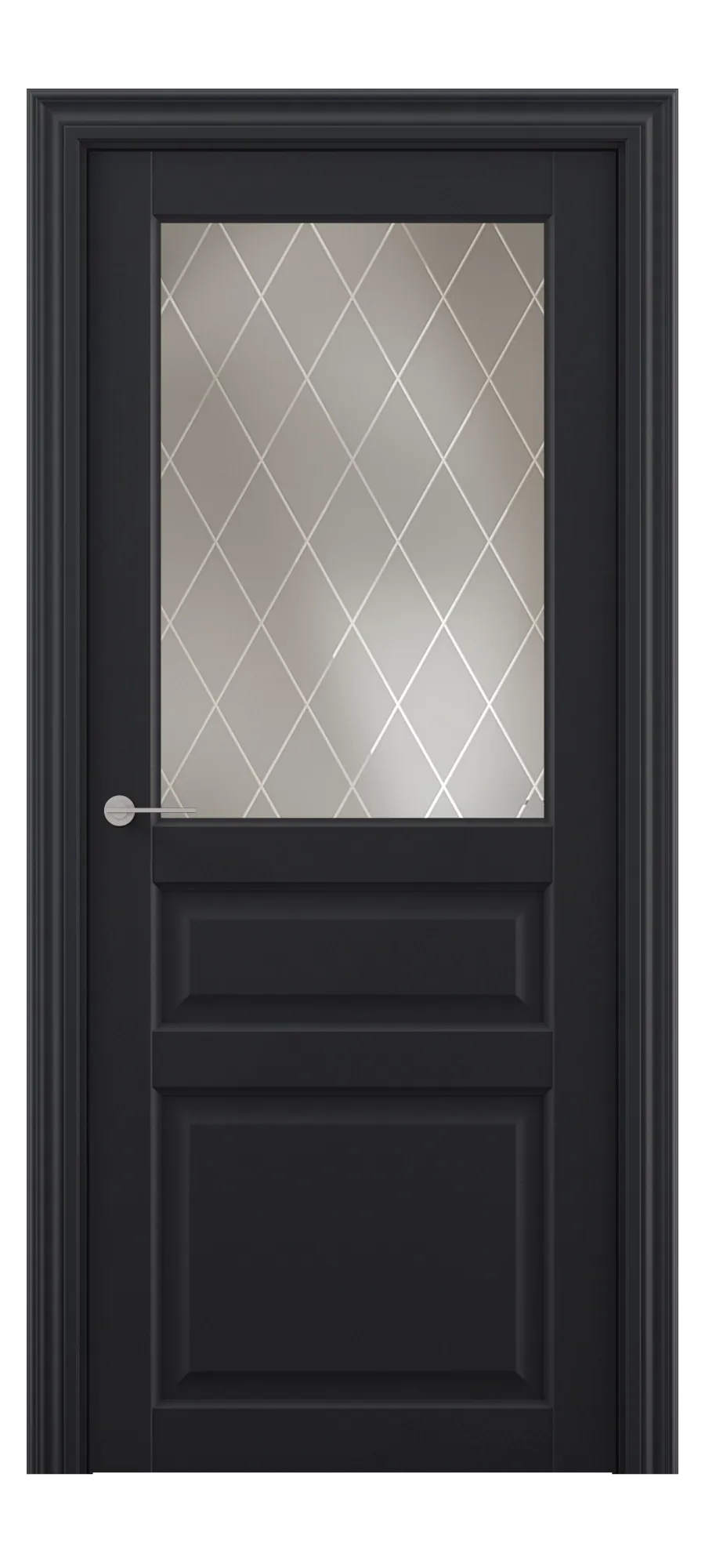 Interior door S 06 black shagreen