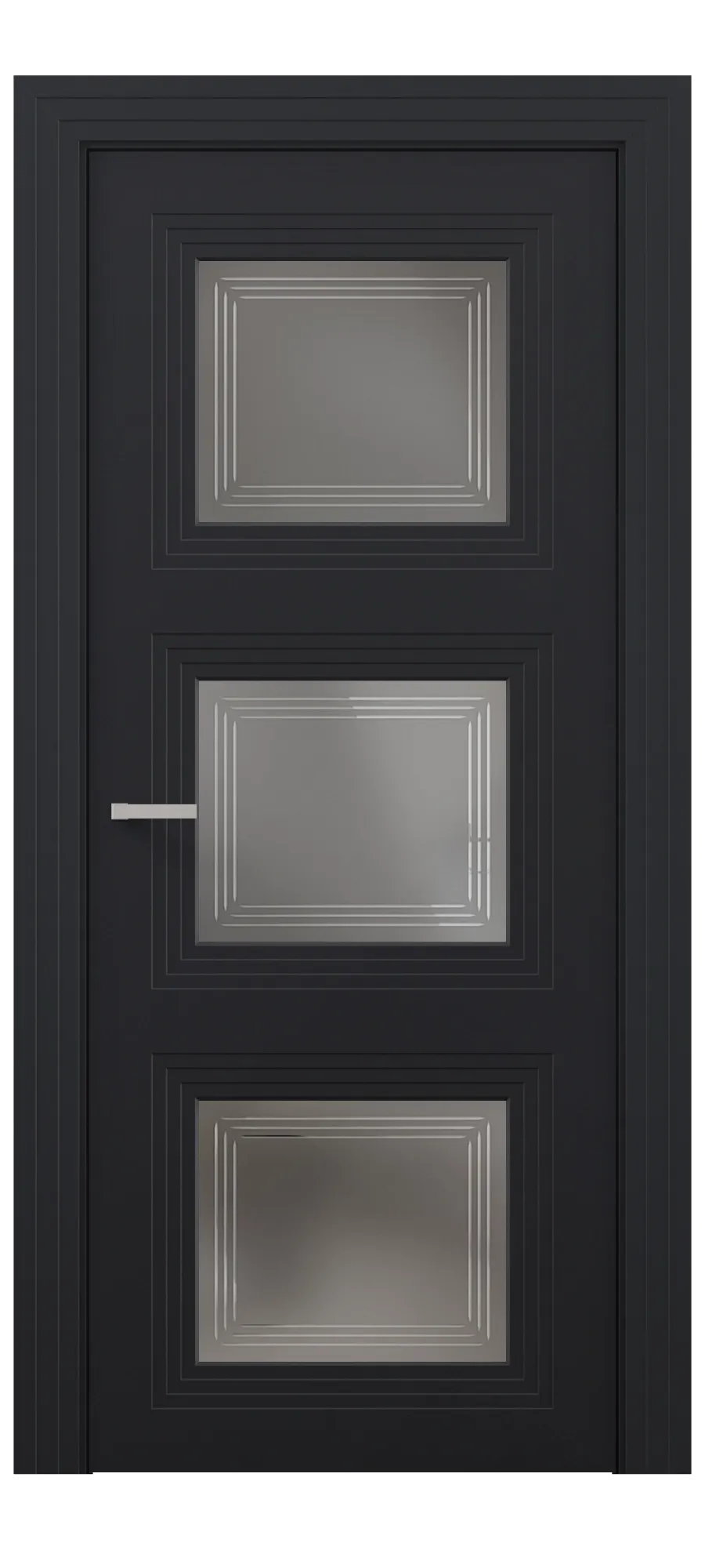  Interior door Trio 04 black shagreen (top)