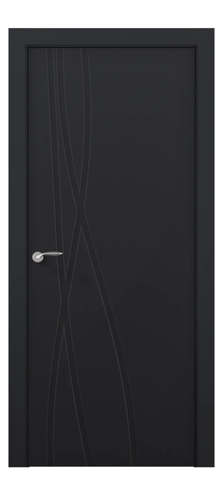 Interior door Twist black shagreen