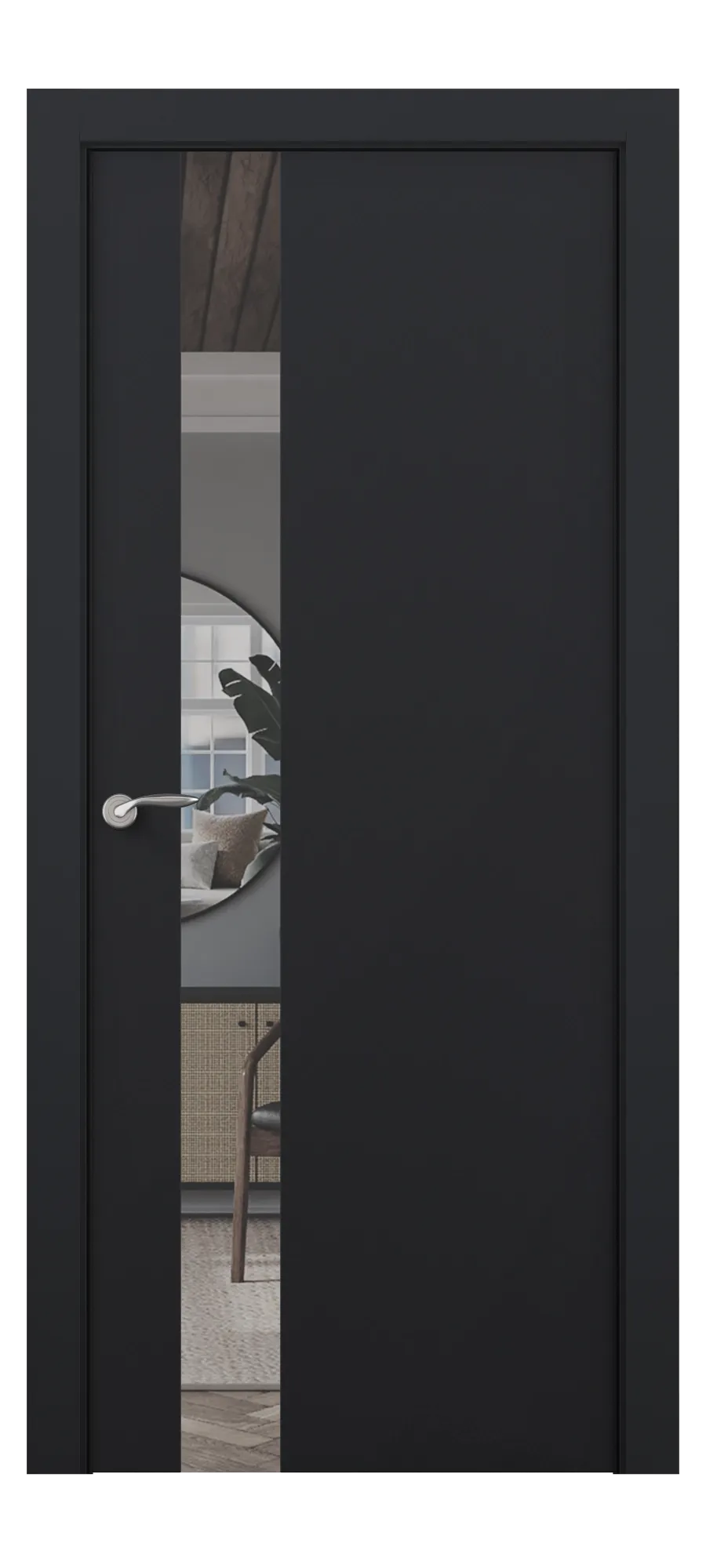 Interior door Ultra 010 black shagreen