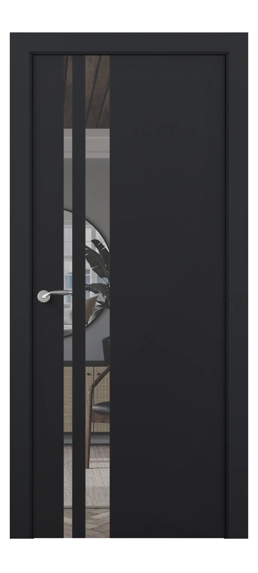 Interior door Ultra 015 black shagreen