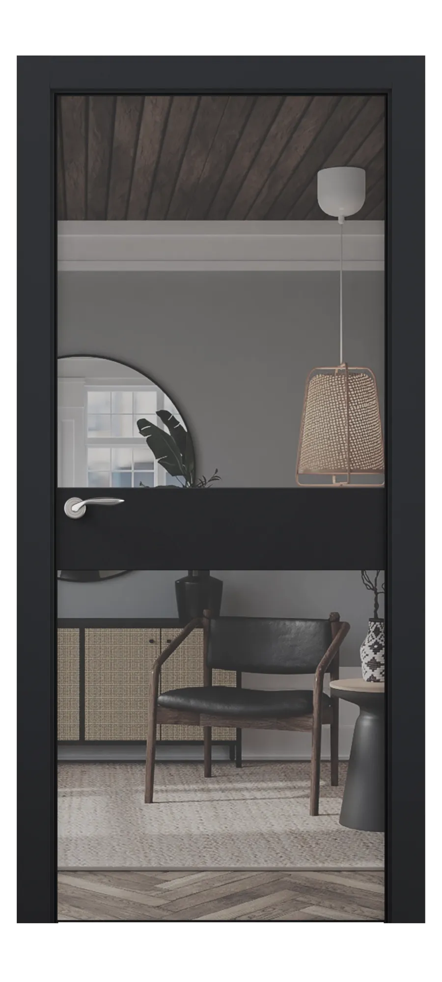 Interior door Ultra 018 black shagreen