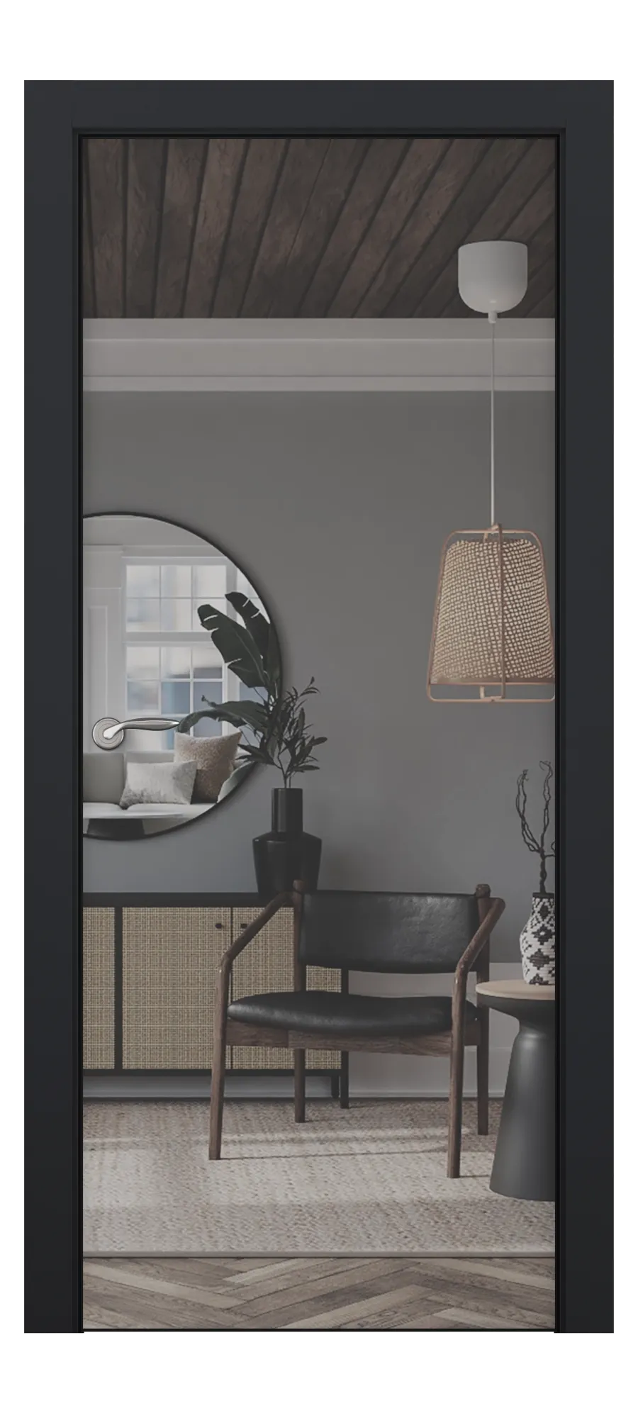 Interior door Ultra 019 black shagreen