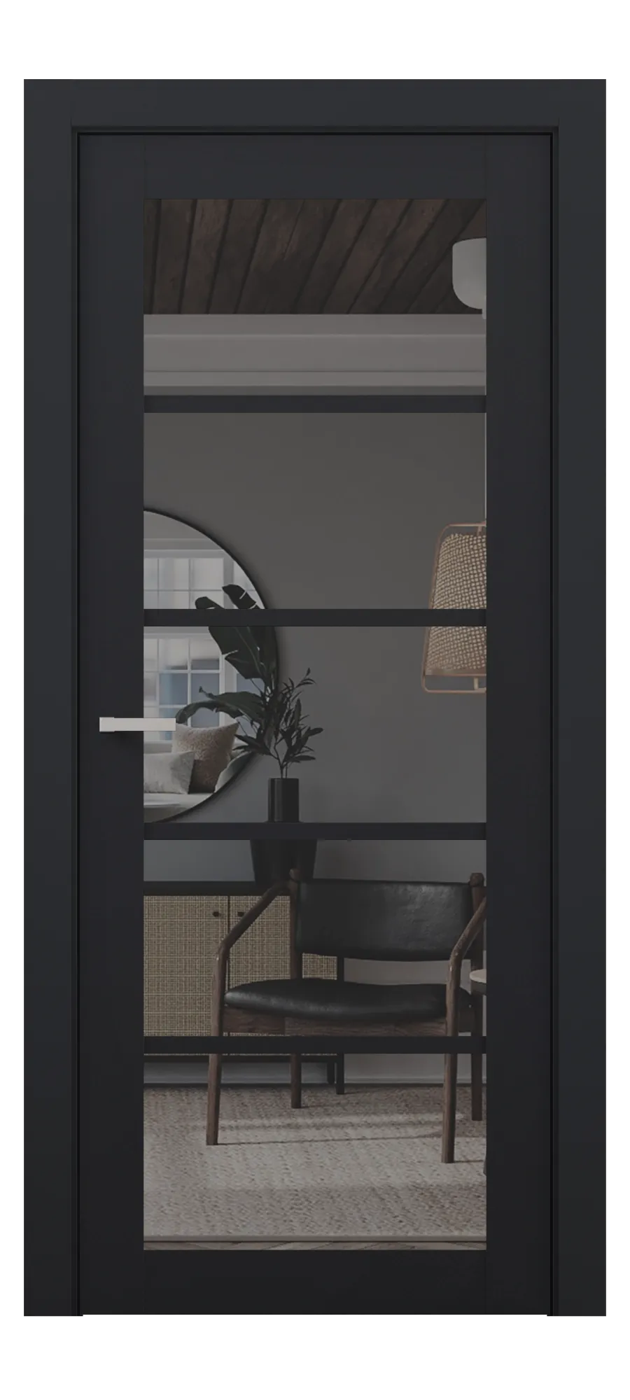 Interior door Verso 01 black shagreen