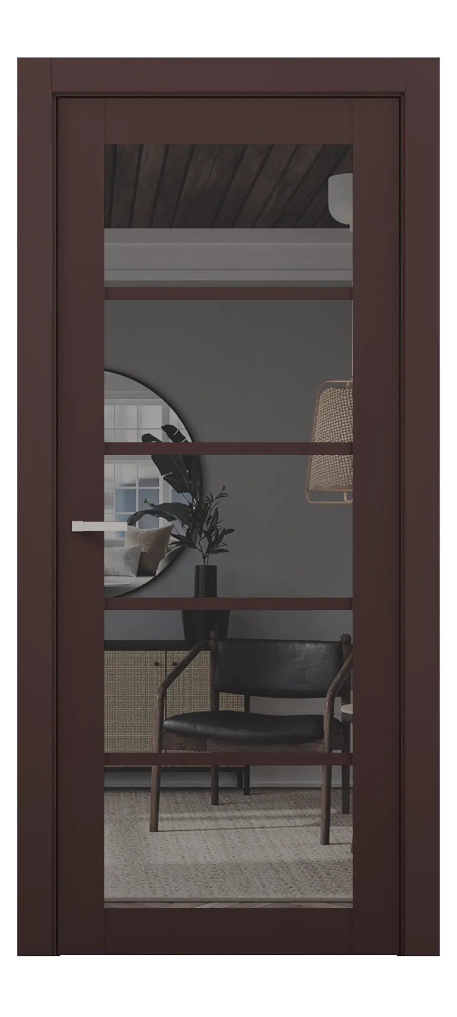 Interior door Verso 01 soft bordeaux