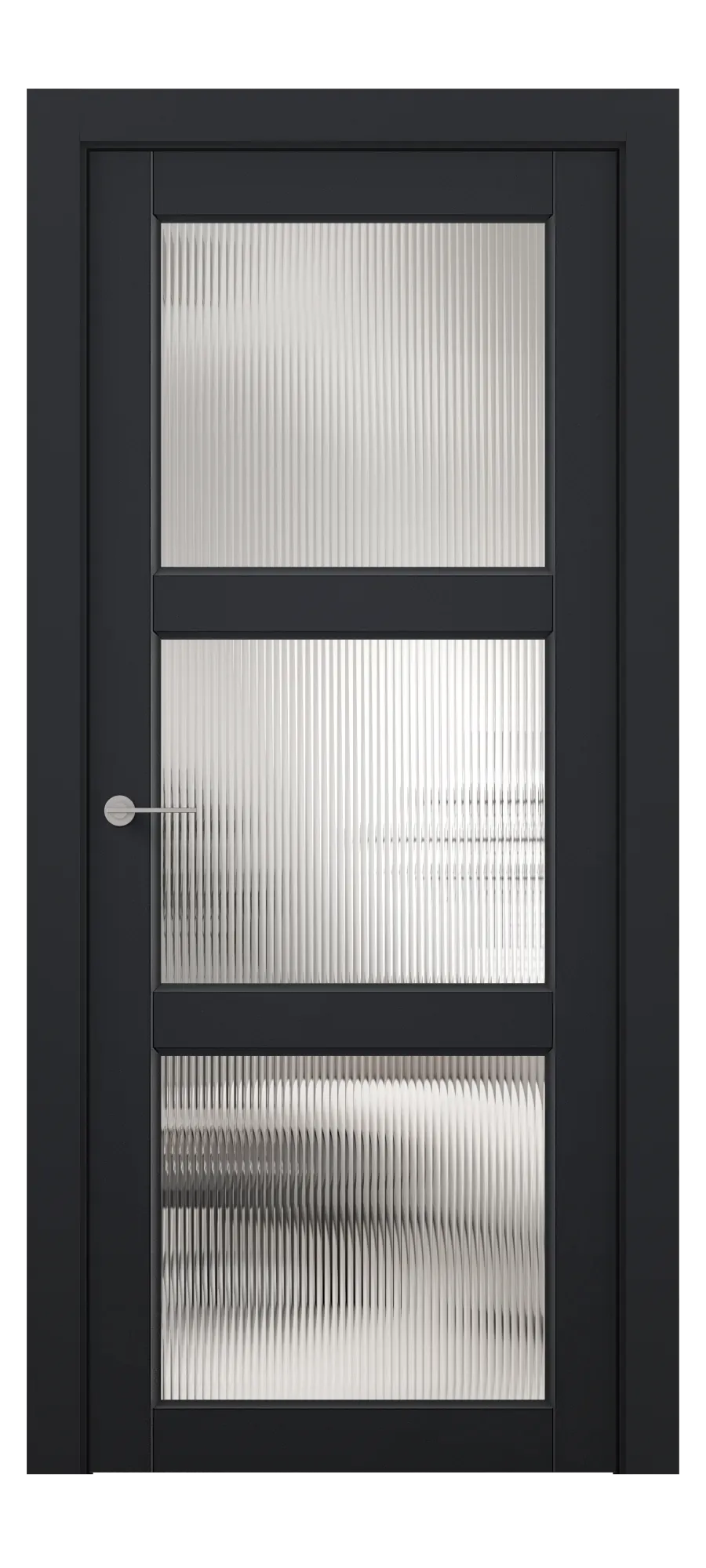 Interior door Wave 07 black shagreen