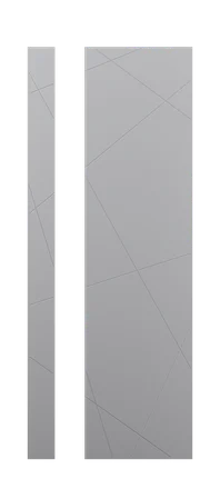 модель Дверь Gradient 1 софт бархат серый стекло полотна